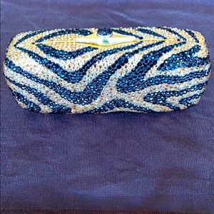 Animal print Judith Leiber crystal clutch